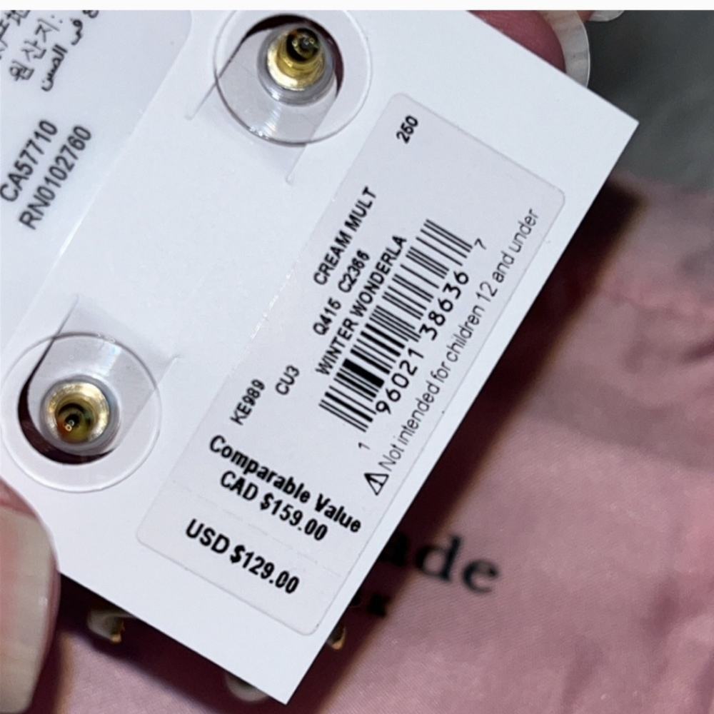 Kate Spade Winter Wonderland Carousel Earrings NWT & Dust Bag - Picture 5 of 5